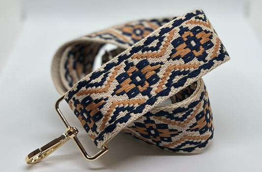 Tan/Navy Boheme woven strap
