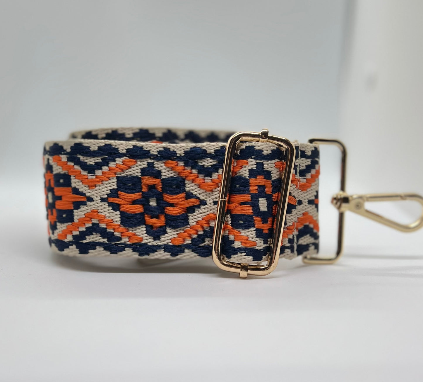 Orange/Navy Boheme woven strap